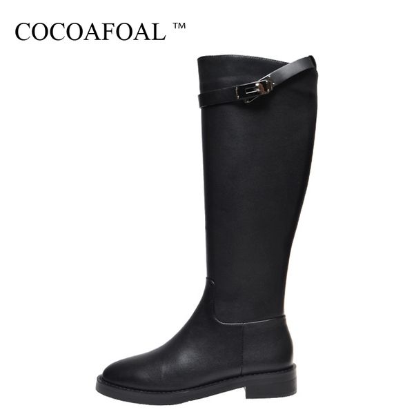 boots cocoafoal genuine leather women's knee high woman mid-calf shoes heel straight, Black
boots cocoafoal genuine leather women's knee high woman mid-calf shoes heel straight, Black