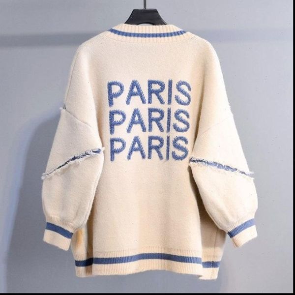 2021 loose fashion long cardigan letter printed women knitted cardigan thicken plus size korean english alphabet sweater coat, White;black
2021 loose fashion long cardigan letter printed women knitted cardigan thicken plus size korean english alphabet sweater coat, White;black