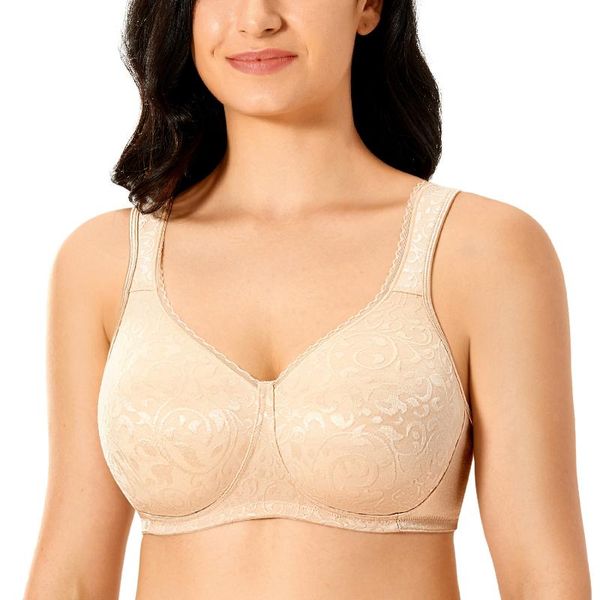women's jacquard floral wireless smooth bra minimiser plus size unlined comfort, Red;black
women's jacquard floral wireless smooth bra minimiser plus size unlined comfort, Red;black