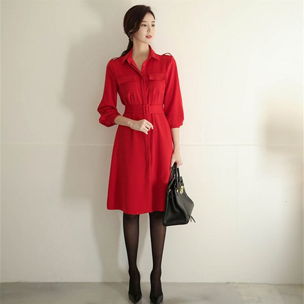 2021 new office lady work wear elegant spring winter women with belted casual bandage vestidos robe qczm, Black;gray
2021 new office lady work wear elegant spring winter women with belted casual bandage vestidos robe qczm, Black;gray