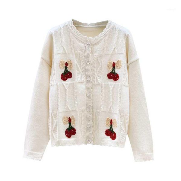 embroidery cute sweet cherry female autumn clothes korean women's knitted cardigan sweater for women winter clothing 2020 f13891, White
embroidery cute sweet cherry female autumn clothes korean women's knitted cardigan sweater for women winter clothing 2020 f13891, White