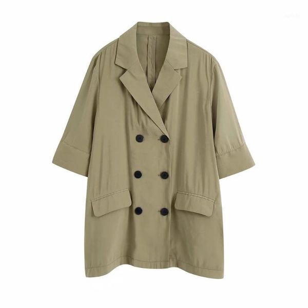 2020 new autumn women loose fitting blazer flowing lapel collar short sleeves double-breasted button flowing blazer veste femme1, White;black
2020 new autumn women loose fitting blazer flowing lapel collar short sleeves double-breasted button flowing blazer veste femme1, White;black