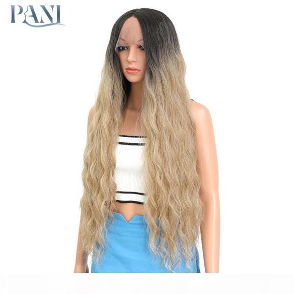 pani synthetic lace wigs long wavy ombre blonde wig platinum synthetic wigs for african american women natural middle part wig, Black
pani synthetic lace wigs long wavy ombre blonde wig platinum synthetic wigs for african american women natural middle part wig, Black