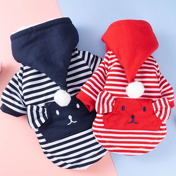 pet clothes autumn and winter warm teddy fight cat small dog striped tape cap cute sweater manufacturers
pet clothes autumn and winter warm teddy fight cat small dog striped tape cap cute sweater manufacturers