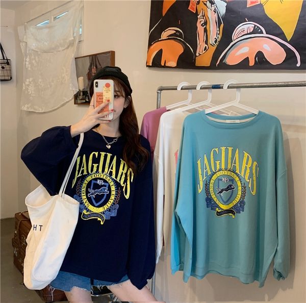 2020 new autumn women's sweater women's korean version students' loose multicolor round neck printed long sleeve pullover swe, Black
2020 new autumn women's sweater women's korean version students' loose multicolor round neck printed long sleeve pullover swe, Black
