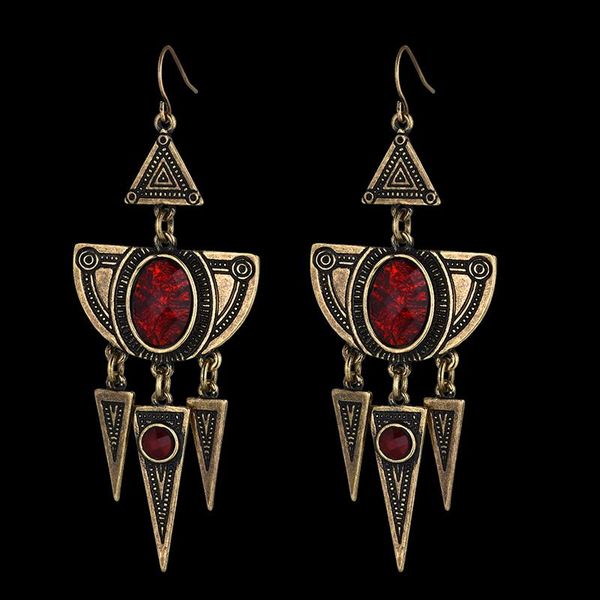 retro fashion tassel earrings long big hanging luxury vintage big black drop earrings with red stone for women, Silver
retro fashion tassel earrings long big hanging luxury vintage big black drop earrings with red stone for women, Silver