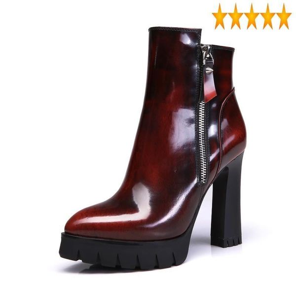 office lady pointed toe 2021 platform ankle boots winter warm genuine leather high-shoes women elegant high heel booties, Black
office lady pointed toe 2021 platform ankle boots winter warm genuine leather high-shoes women elegant high heel booties, Black
