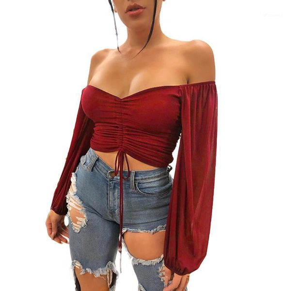 women's v-neck mesh drawstring long-sleeved short shirt sheer puff sleeve off shoulder shirt blouse (s//l)1, White
women's v-neck mesh drawstring long-sleeved short shirt sheer puff sleeve off shoulder shirt blouse (s//l)1, White