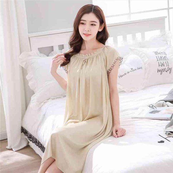 Arrival Sleepwear fashion Home Apparel Round Collar Female Silk Nightgowns hot Lace Short Sleeves Women Nightwear, Black;red
Arrival Sleepwear fashion Home Apparel Round Collar Female Silk Nightgowns hot Lace Short Sleeves Women Nightwear, Black;red