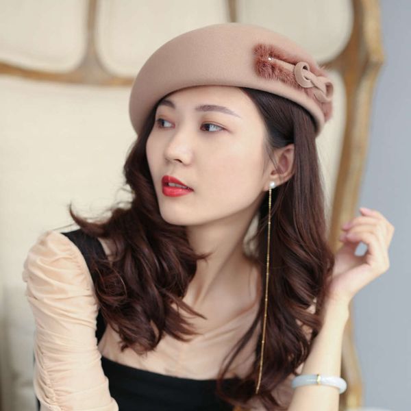 clothing british wool linglong bow beret female fashion high end three dimensional stewardess hat bud hat, Blue;gray
clothing british wool linglong bow beret female fashion high end three dimensional stewardess hat bud hat, Blue;gray