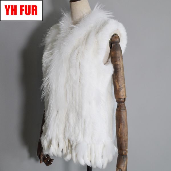 women real rabbit fur vest handmade knitted tassels 100% real genuine rabbit fur gilet real raccoon fur collar waistcoat 201103, Black
women real rabbit fur vest handmade knitted tassels 100% real genuine rabbit fur gilet real raccoon fur collar waistcoat 201103, Black