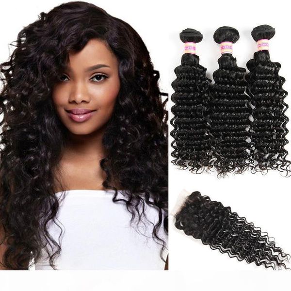 unprocessed deep wave peruvian virgin hair 3 4 bundles with closure deep wave curly human hair bundle with lace closure, Black
unprocessed deep wave peruvian virgin hair 3 4 bundles with closure deep wave curly human hair bundle with lace closure, Black