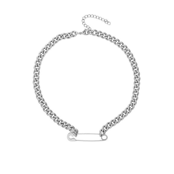 women's silvery stainless steel pin shape statement choker necklaces for women 2020 new fashion jewelry short link accessories, Golden;silver
women's silvery stainless steel pin shape statement choker necklaces for women 2020 new fashion jewelry short link accessories, Golden;silver