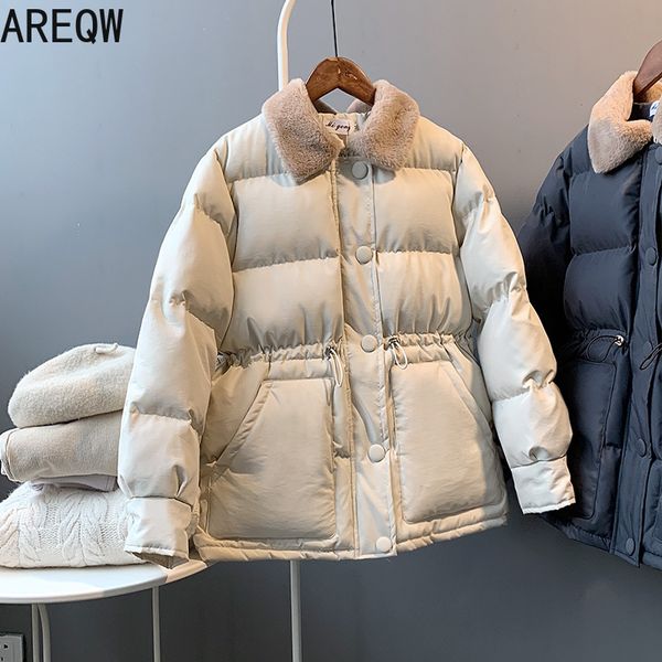 2020 warm winter cotton jacket women fashion cotton padded faux fur collar parka harajuku overcoat women solid female outwear 1014, Black
2020 warm winter cotton jacket women fashion cotton padded faux fur collar parka harajuku overcoat women solid female outwear 1014, Black