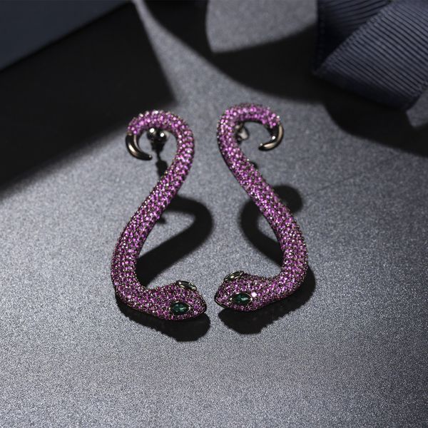 european and american luxury ear clip atmosphere socialite zircon earring snake long style diamond temperament ornaments, Silver
european and american luxury ear clip atmosphere socialite zircon earring snake long style diamond temperament ornaments, Silver