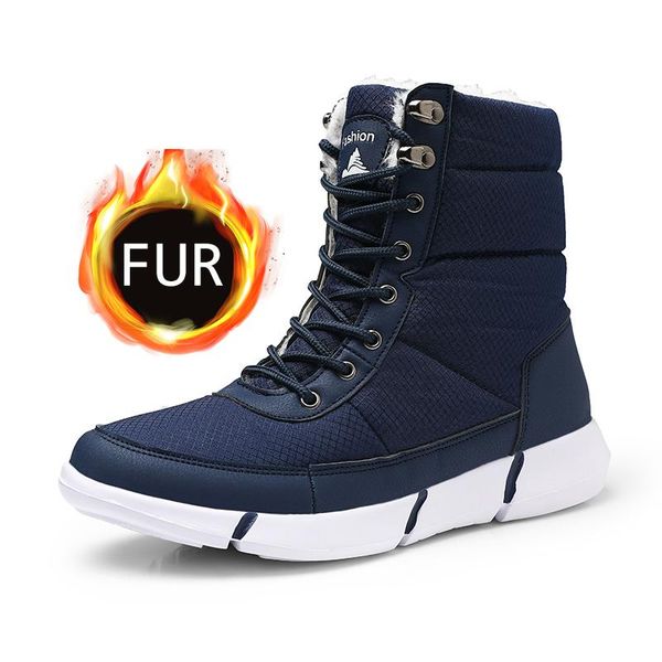men boots 2020 winter waterproof snow men boots shoes with fur plush warm male casual women mid-calf boot sneakers unisex, Black
men boots 2020 winter waterproof snow men boots shoes with fur plush warm male casual women mid-calf boot sneakers unisex, Black