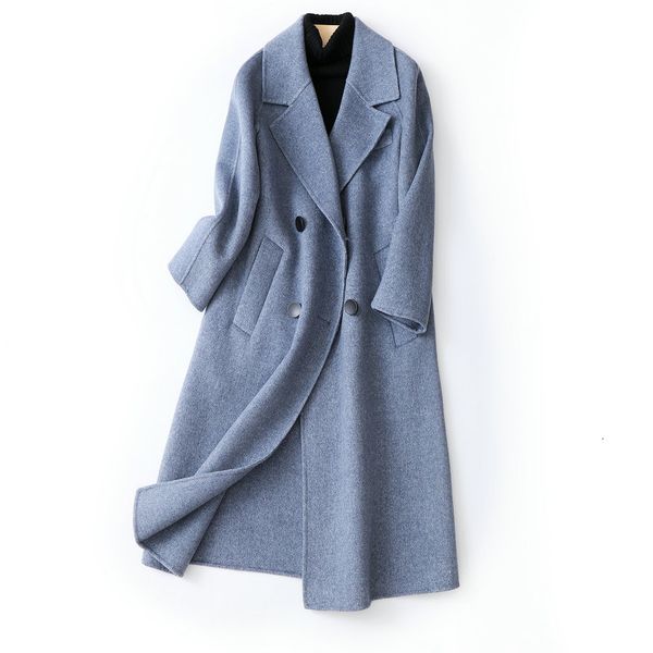 2021 new turn down collar woolen drouble breasted elegant 95% wool cashmere long coat jacket women feminino pxi5, Black
2021 new turn down collar woolen drouble breasted elegant 95% wool cashmere long coat jacket women feminino pxi5, Black