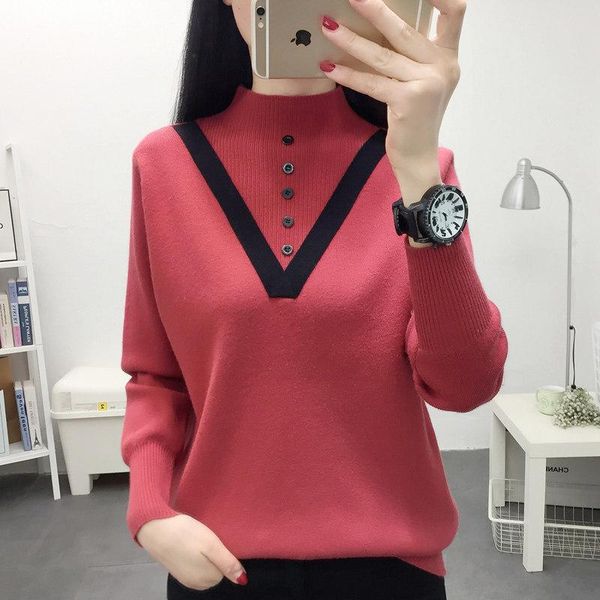 sweater female 2021 autumn and winter new knitted pullover pile of collar women's blue loose white, White;black
sweater female 2021 autumn and winter new knitted pullover pile of collar women's blue loose white, White;black
