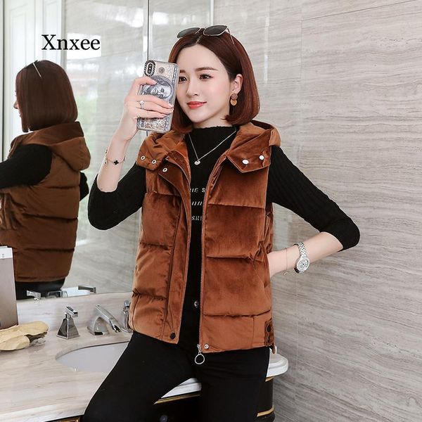 casual autumn waistcoat slim women winter vest solid jackets thermal cotton hooded vest female plus size, Black;white
casual autumn waistcoat slim women winter vest solid jackets thermal cotton hooded vest female plus size, Black;white