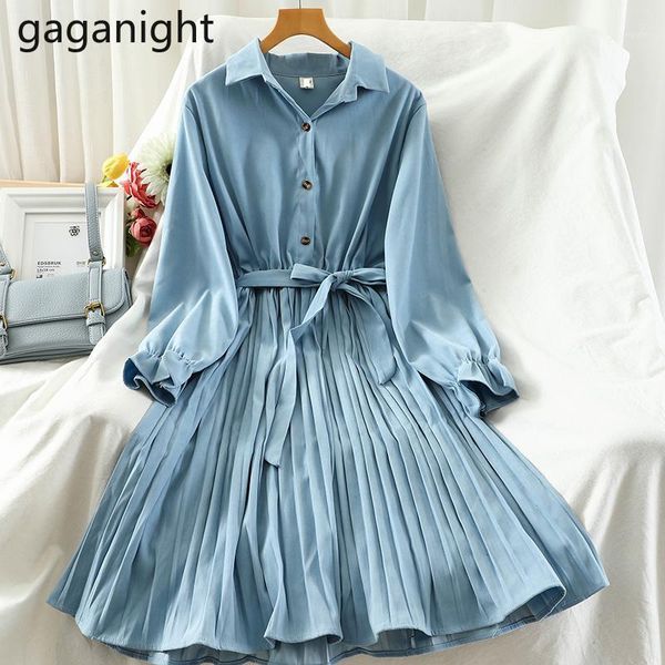 gaganight fashion women solid pleated shirt dress long sleeve single breasted chic korean dresses female slim party vestidos new1, Black;gray
gaganight fashion women solid pleated shirt dress long sleeve single breasted chic korean dresses female slim party vestidos new1, Black;gray