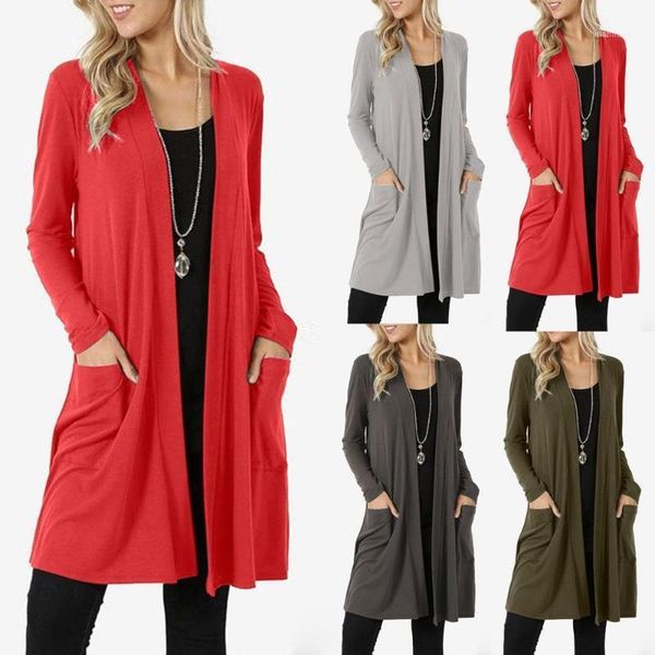women's casual solid color long sleeve open front loose lightweight kimono cardigan pocket coats1, Black;brown
women's casual solid color long sleeve open front loose lightweight kimono cardigan pocket coats1, Black;brown