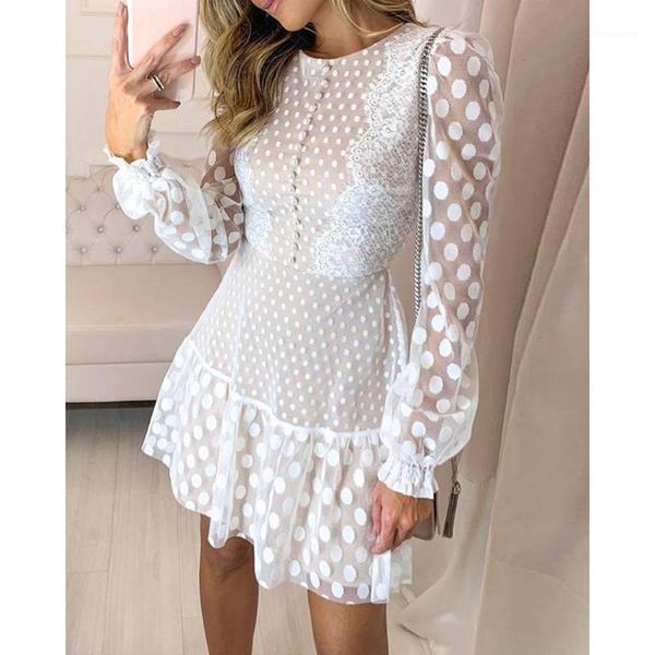 elegant white mesh party dress women autumn spring short polka dot lace dress long sleeve plus size female mini vestidos1, Black;gray
elegant white mesh party dress women autumn spring short polka dot lace dress long sleeve plus size female mini vestidos1, Black;gray