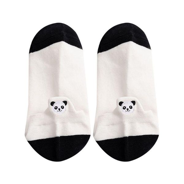 female girls cute cartoon panda embroidery cotton boat socks black white stripes low cut shallow mouth short hosiery
female girls cute cartoon panda embroidery cotton boat socks black white stripes low cut shallow mouth short hosiery
