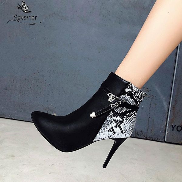sgesvier fashion yellow white patchwork snake print stiletto high heel boots female pointed toe bucke ankle boots female shoes1, Black
sgesvier fashion yellow white patchwork snake print stiletto high heel boots female pointed toe bucke ankle boots female shoes1, Black
