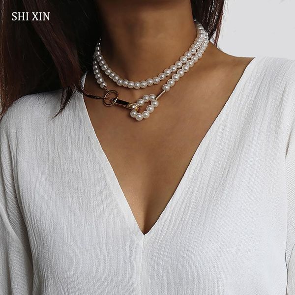 shixin подвески 2020 перлы choker ожерелье для женщин layered белых шариков ожерелья леди ювелирных изделий на шее collier femme, Golden;silver
shixin подвески 2020 перлы choker ожерелье для женщин layered белых шариков ожерелья леди ювелирных изделий на шее collier femme, Golden;silver
