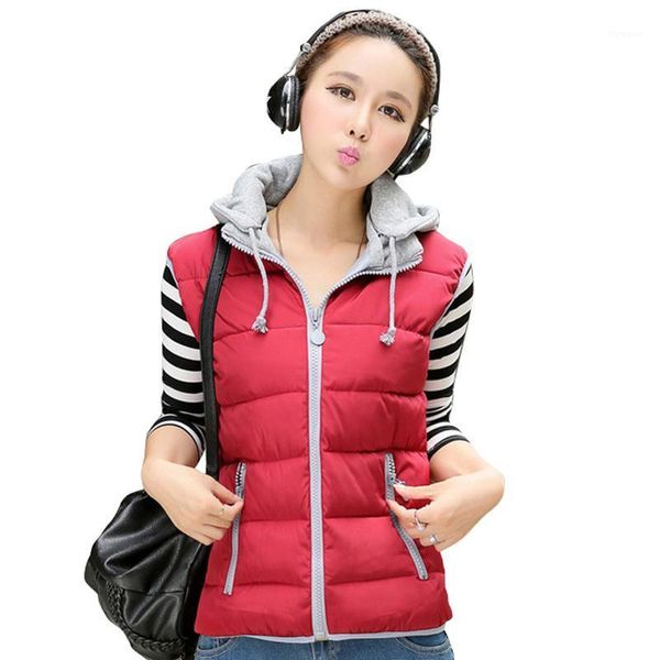 new 2020 fashion autumn winter vest women jacket solid short sleeveless hooded cotton female warm waistcoat pp1541, Black;white
new 2020 fashion autumn winter vest women jacket solid short sleeveless hooded cotton female warm waistcoat pp1541, Black;white