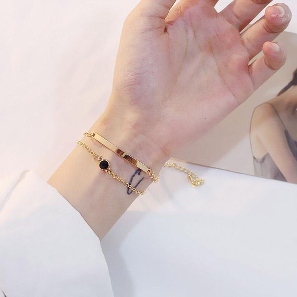 charm bracelets simple double-layer bracelet jewelry birthday gift accessories alloy for women girls k21, Golden;silver
charm bracelets simple double-layer bracelet jewelry birthday gift accessories alloy for women girls k21, Golden;silver