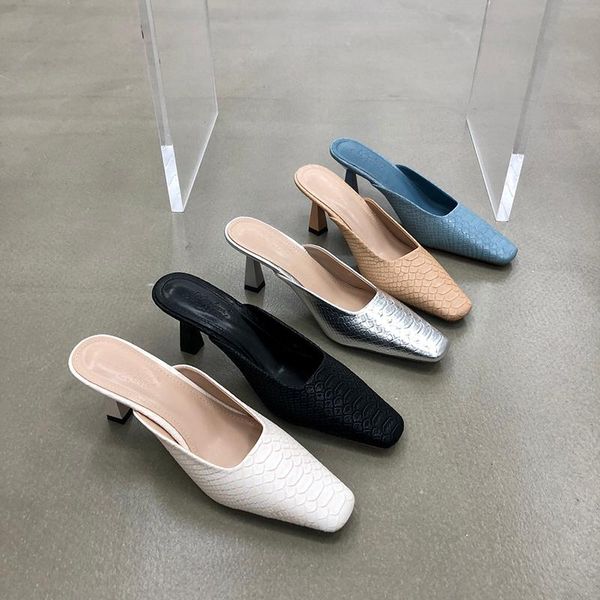 slippers women square toe thin high heels slides party pumps slip on summer casual mules blue beige flip flops, Black
slippers women square toe thin high heels slides party pumps slip on summer casual mules blue beige flip flops, Black