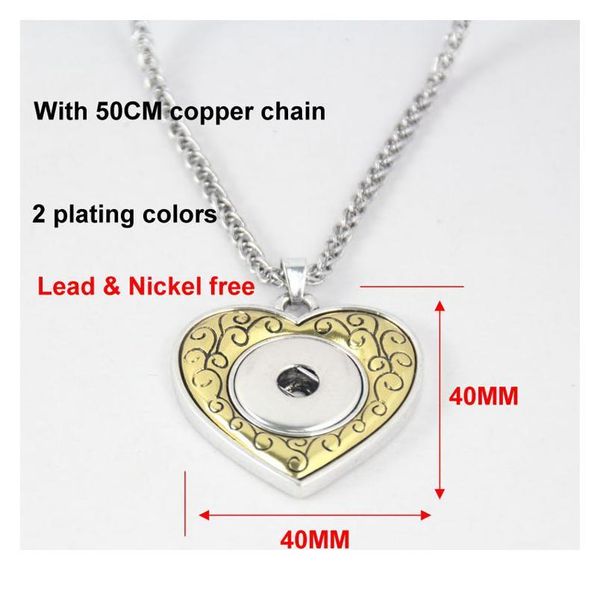 snap button jewelry pendant necklace with charm chain heart necklace fit 18/20mm snaps necklace jewelry wome bbygod, Silver
snap button jewelry pendant necklace with charm chain heart necklace fit 18/20mm snaps necklace jewelry wome bbygod, Silver