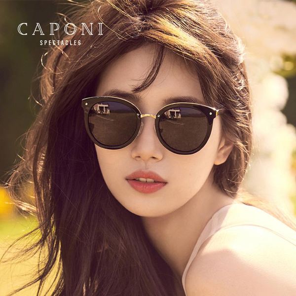 sunglasses caponi cat eye sun glasses women 2021 designer girl's vintage polarized shades for cp2104, White;black
sunglasses caponi cat eye sun glasses women 2021 designer girl's vintage polarized shades for cp2104, White;black