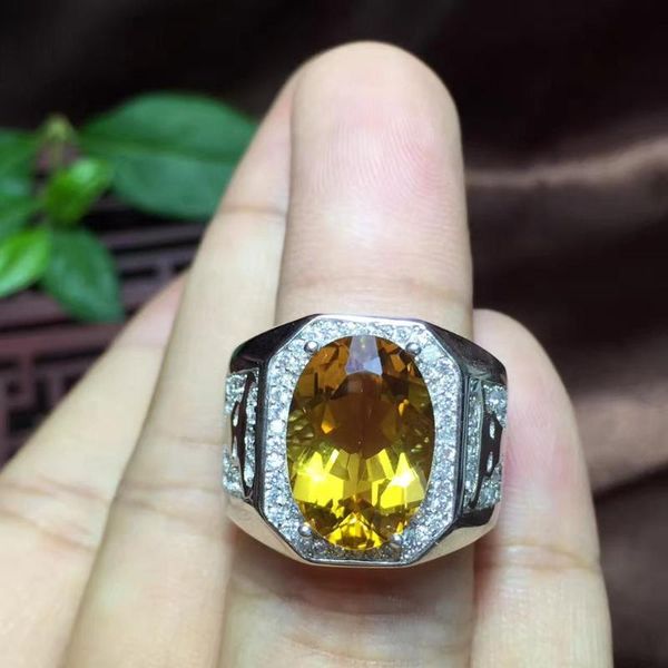 bull bright yellow natural citrine gem ring men ring jewelry 925 silver big size gem muscular power gift christmas gift, Golden;silver
bull bright yellow natural citrine gem ring men ring jewelry 925 silver big size gem muscular power gift christmas gift, Golden;silver