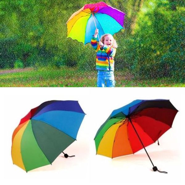 umbrellas rainbow fold umbrella women and men non-automatic creative three folding adults children
umbrellas rainbow fold umbrella women and men non-automatic creative three folding adults children