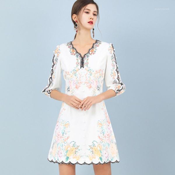 casual dresses summer women wave trims v-neck single breasted slim bodycon a-line dress runway femme floral fashion print office party dress, Black;gray
casual dresses summer women wave trims v-neck single breasted slim bodycon a-line dress runway femme floral fashion print office party dress, Black;gray