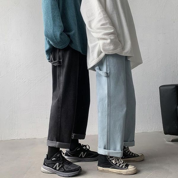 men's jeans 2021 spring autumn loose solid color straight pants mopping campus trousers youth men large size -5xl, Blue
men's jeans 2021 spring autumn loose solid color straight pants mopping campus trousers youth men large size -5xl, Blue
