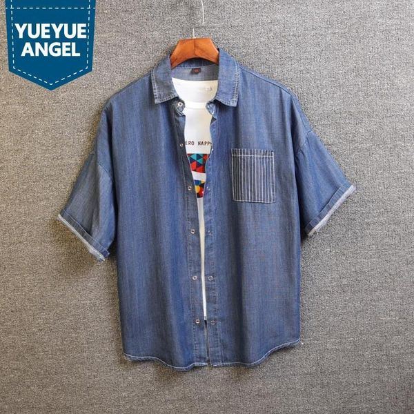 summer men short sleeve denim shirt casual striped pocket male streetwear slim fit jean shirts vintage cargo chemise homme1, White;black
summer men short sleeve denim shirt casual striped pocket male streetwear slim fit jean shirts vintage cargo chemise homme1, White;black