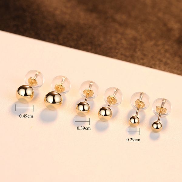 gem&time genuine 18k solid bead ball stud for women minimalism yellow gold earrings statement jewelry pendientes q1219, Golden;silver
gem&time genuine 18k solid bead ball stud for women minimalism yellow gold earrings statement jewelry pendientes q1219, Golden;silver