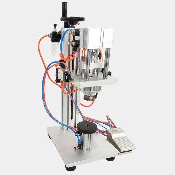 high-quality pneumatic capping machine pedal type perfume spray bottle capping machine desk
high-quality pneumatic capping machine pedal type perfume spray bottle capping machine desk