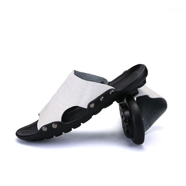 fashion leather casual men slippers summer male slip beach shoes lazy zapatos hombre slides leisure erkek terlik platfrom shoes1, Black
fashion leather casual men slippers summer male slip beach shoes lazy zapatos hombre slides leisure erkek terlik platfrom shoes1, Black