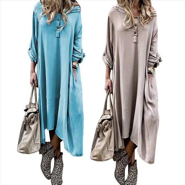 new 2021 dress womens casual women solid color 3 4 sleeve loose kaftan hooded asymmetric ankle length maxi dress buttons design, Black;gray
new 2021 dress womens casual women solid color 3 4 sleeve loose kaftan hooded asymmetric ankle length maxi dress buttons design, Black;gray