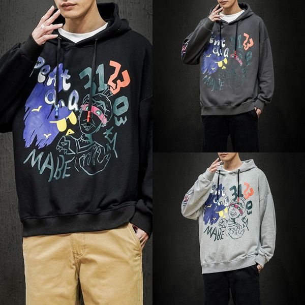kr0lp men's 2020 spring and long-sleeved loose autumn clothing new coat youth casual coat sweatersweater sweater printing trendy men�, Black
kr0lp men's 2020 spring and long-sleeved loose autumn clothing new coat youth casual coat sweatersweater sweater printing trendy men�, Black