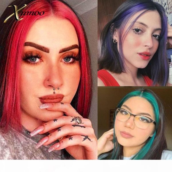 xumoo straight bob human hair wigs remy hair colored purple red green human highlight wigs none lace for women, Black;brown
xumoo straight bob human hair wigs remy hair colored purple red green human highlight wigs none lace for women, Black;brown
