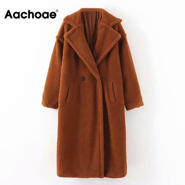 aachoae winter casual solid teddy coat women long sleeve fleece long jacket turn down collar lamb fur coat outerwear fourrurex1016, Black;brown
aachoae winter casual solid teddy coat women long sleeve fleece long jacket turn down collar lamb fur coat outerwear fourrurex1016, Black;brown