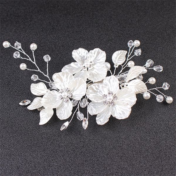 le liin bridal crystal pearl flower hair clip floral style barrette bride hair jewelry bridesmaid wedding hair accessories y200409, Slivery;golden
le liin bridal crystal pearl flower hair clip floral style barrette bride hair jewelry bridesmaid wedding hair accessories y200409, Slivery;golden