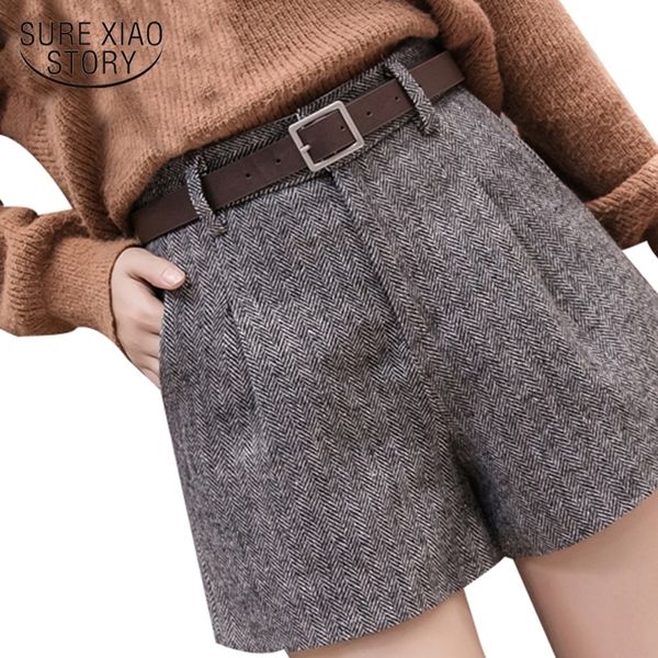 women woolen shorts elegant wide leg shorts autumn winter female fashion high waist casual a-line shorts belt 5636 50 y200403, White;black
women woolen shorts elegant wide leg shorts autumn winter female fashion high waist casual a-line shorts belt 5636 50 y200403, White;black