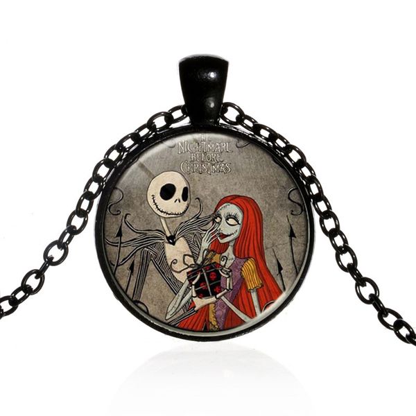 the nightmare before christmas necklace jack skellington skull evil smile glass dome pendant punk chain movie jewelry, Silver
the nightmare before christmas necklace jack skellington skull evil smile glass dome pendant punk chain movie jewelry, Silver