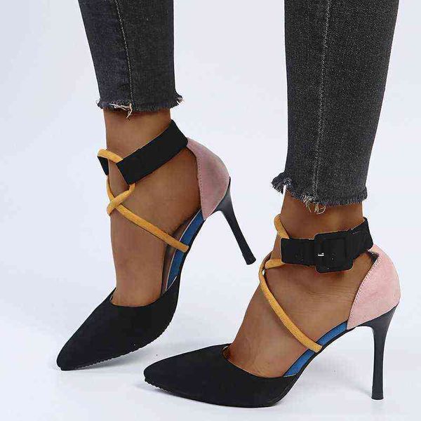 summer new pointed thin heel sandals women's hollow buckle high heels large shoes, Black
summer new pointed thin heel sandals women's hollow buckle high heels large shoes, Black
